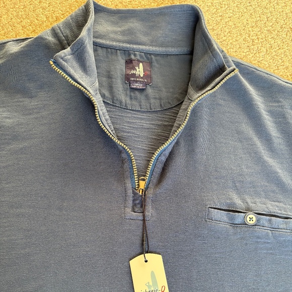 Johnnie-O Keane quarter zip pullover Large blue - Picture 7 of 16